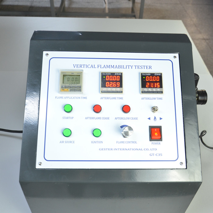 3 Time Recorders Height 885mm ASTM D6413 Vertical Flammability Tester